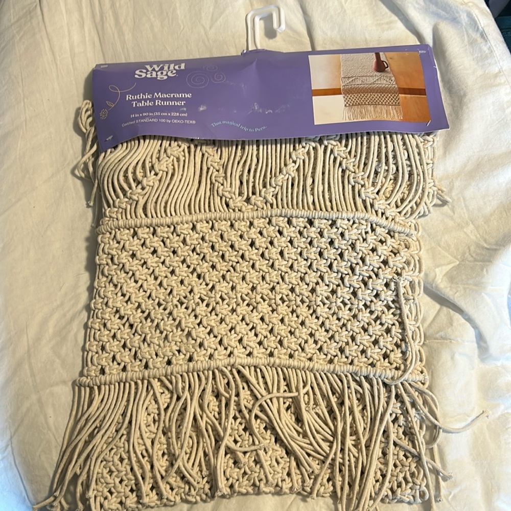 Ruthie Macrame table runner